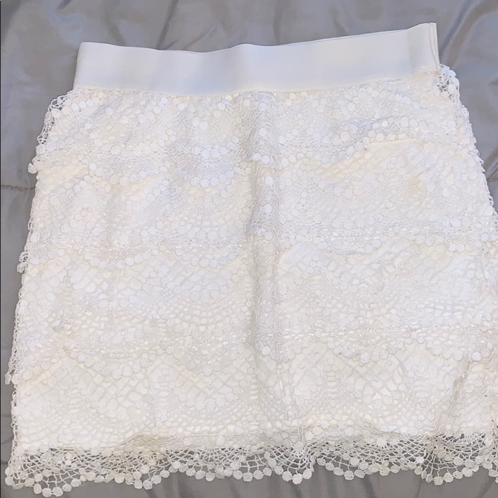 Cute white lace skirt